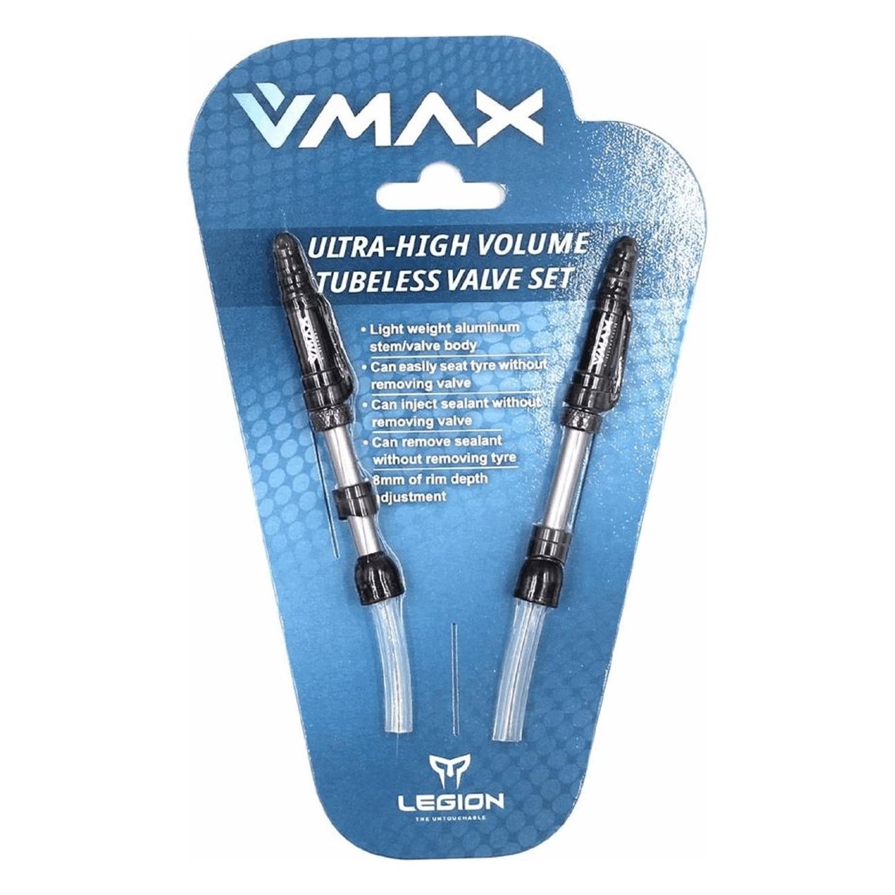 Valvole Tubeless V-MAX in Alluminio 13-21mm, Confezione da 2 Pezzi - 1 - Valvole - 4719579720016