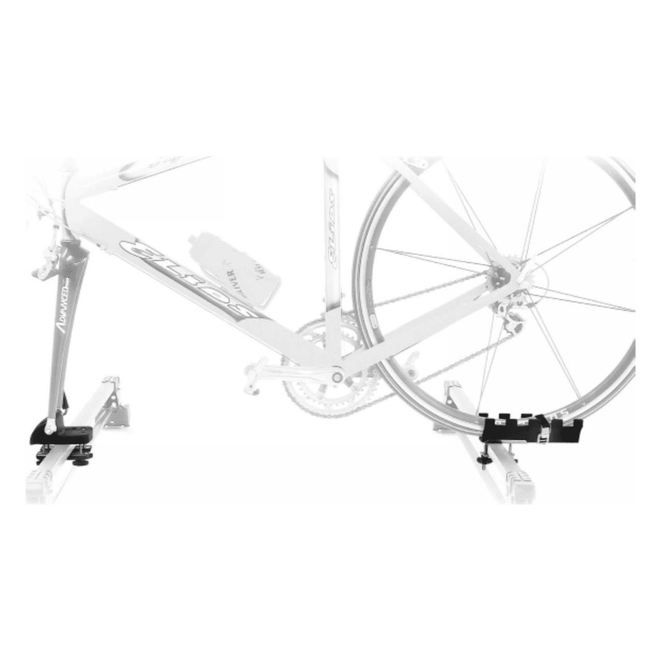 Rolle Roof Bike Carrier for Road Bikes with Disc Brakes, Quick Universal Mounting - 1