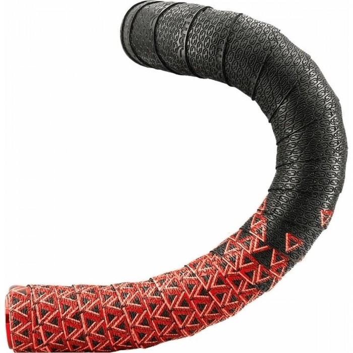 Ruban de guidon LOOP PU+EVA Noir/Rouge avec bouchons - 96g, 2,5mm, 30mm, 2000mm - 1