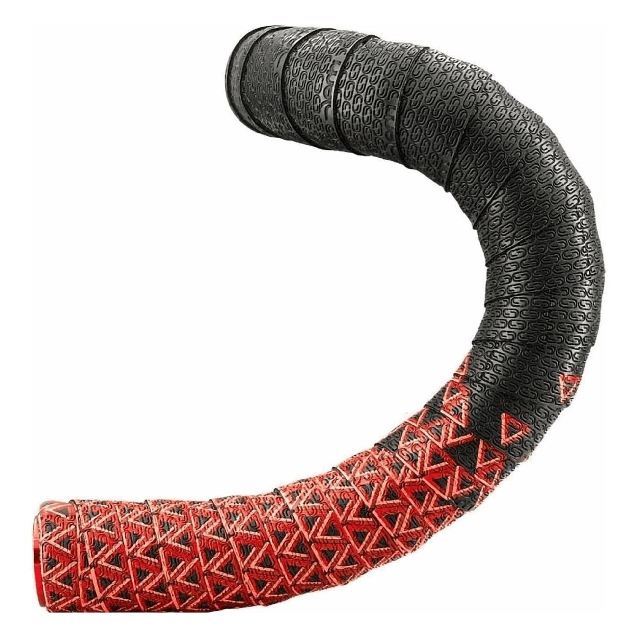 Cinta Manillar LOOP PU+EVA Negro/Rojo con Tapas - 96g, 2,5mm x 30mm x 2000mm - 1