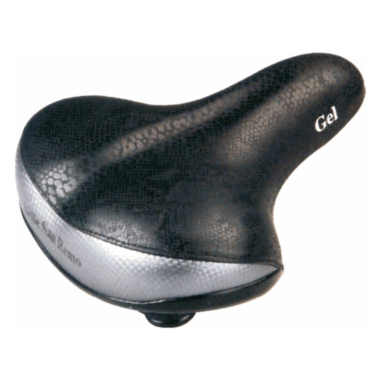 San Remo City Women's Gel Saddle Black with 7mm Steel Rail, 252x220 mm - 1