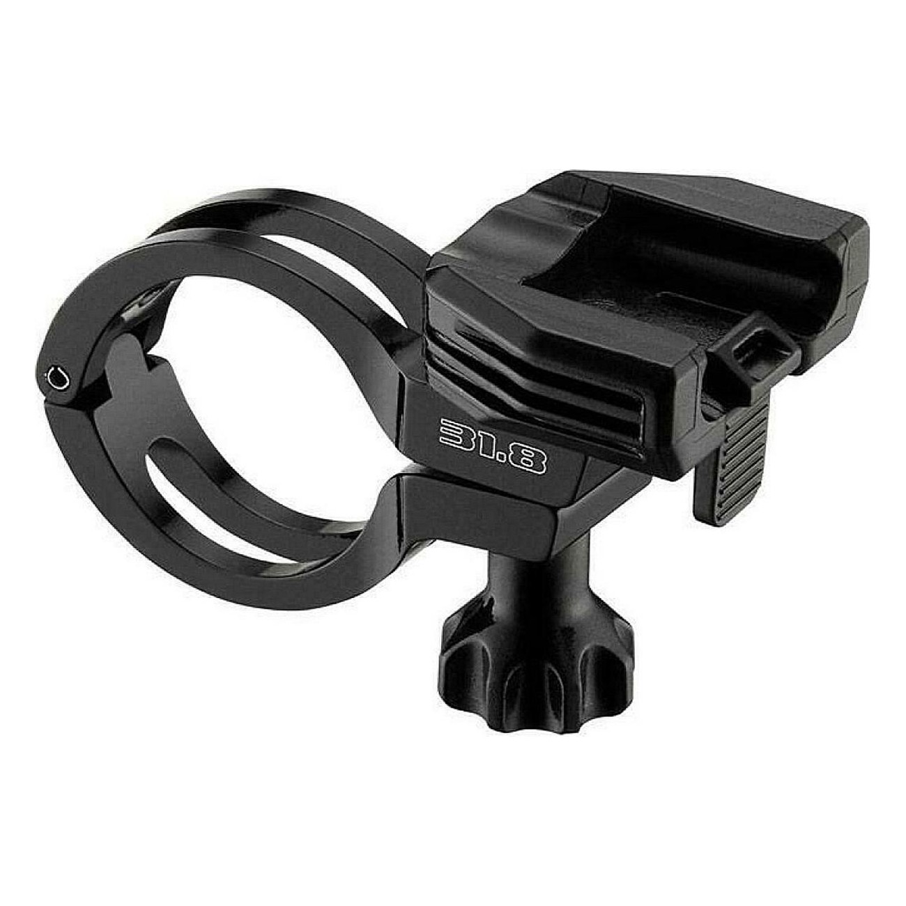 Ersatzklemme Lezyne aus Aluminium 31,8 mm für STVZO Lichter, Schwarz - 1