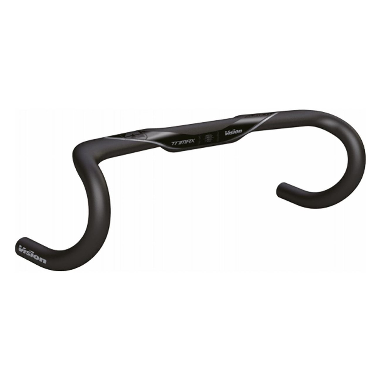 Guidon Trimax Aero 44cm en Aluminium Noir pour Vélo de Route, Compatible Di2 - 1