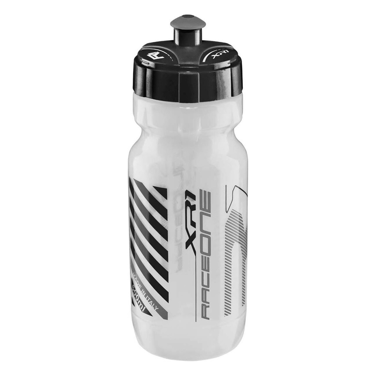 Borraccia XR1 600ml Ice/Nero con Tappo RaceOne - Ideale per Sport e Uso Quotidiano - 1 - Borracce - 8052747191772