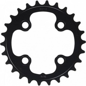 Corona Catena MTB Truvativ 26T in Alluminio Nero Opaco, BCD 64mm per 9/10 Velocità - 1 - Corone e pignoni - 0710845413827