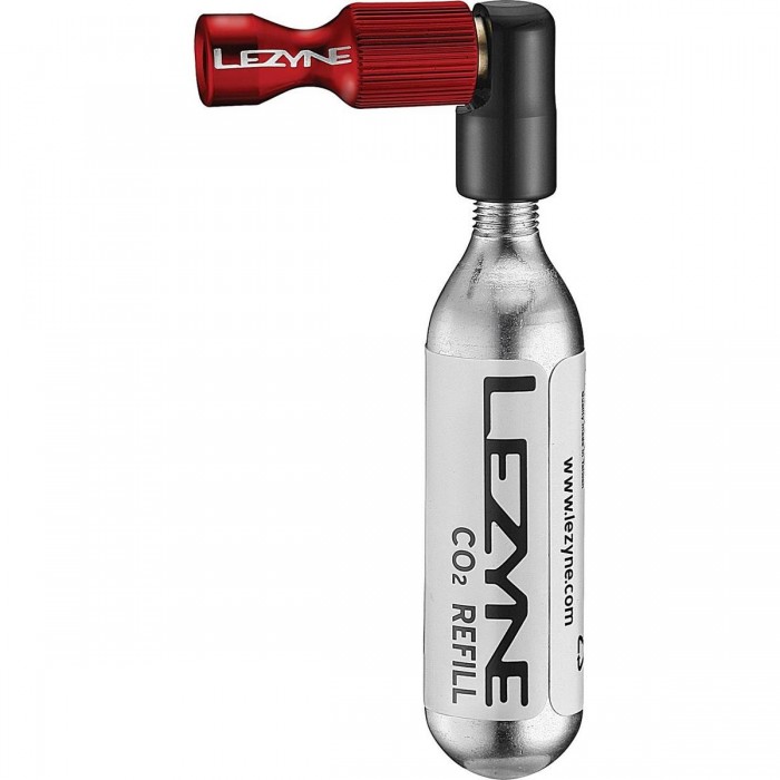 Lezyne CO2 Trigger Drive Pump Red with 16g Cartridge - Easy Controlled Inflation - 1