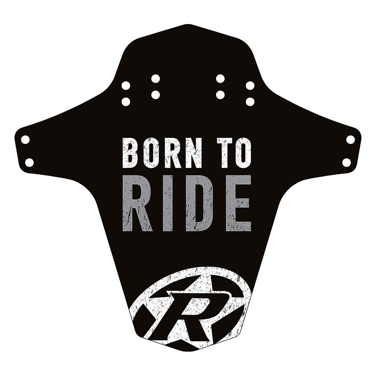 Parafango Inverso Born to Ride Nero/Grigio - Montaggio Anteriore e Posteriore, Leggero e Personalizzabile - 1 - Parafango - 4717