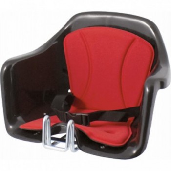 Milu Front Seat Black and Red with Foot Protection and Washable Cushion for Kids up to 15 kg - 1