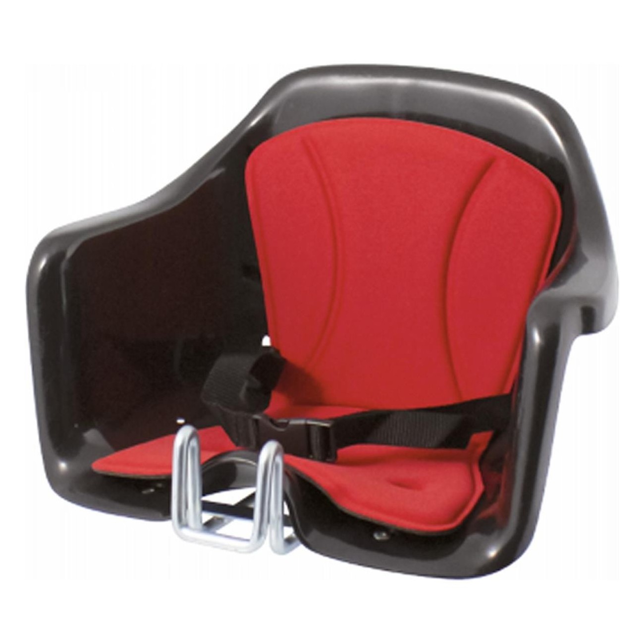 Milu Front Seat Black and Red with Foot Protection and Washable Cushion for Kids up to 15 kg - 1