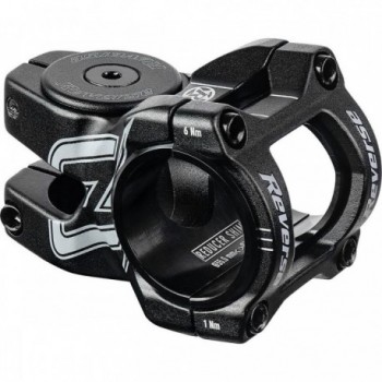 Attacco Manubrio Enduro Stelo Reverse E-Black-One D-2, Compatibile Ø31,8mm e Ø35mm, Lunghezza 35mm, Include Tappo Superiore e Vi