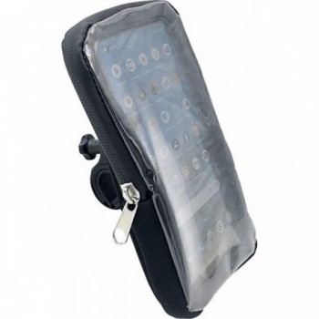 Black Smartphone Holder 16.5x8.5cm with Touchscreen and Zip Closure - 1