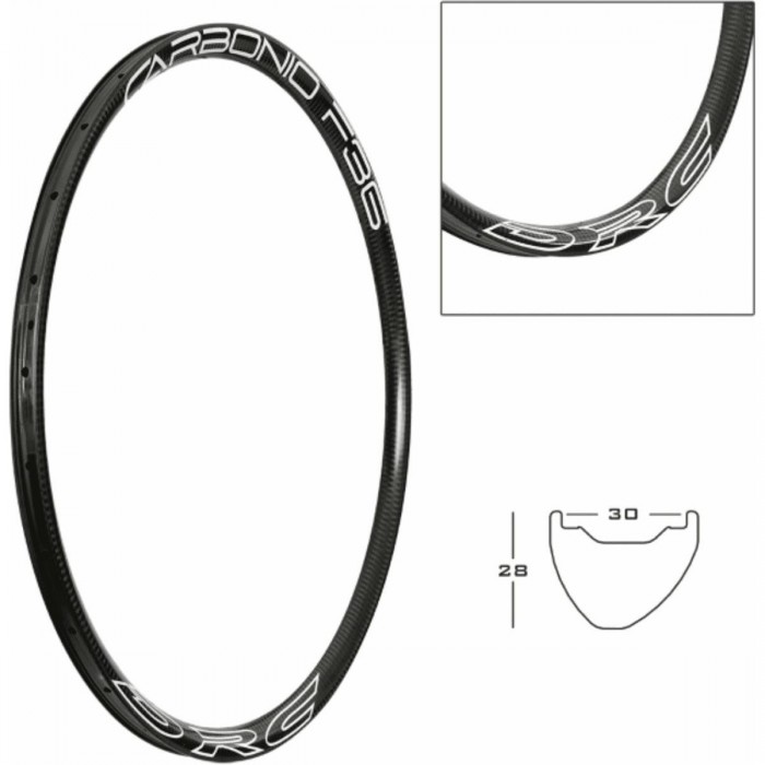 Cerchio MTB 29' in Carbonio Tubeless Ready, 28 Fori, Freno a Disco - 1 - Cerchi - 