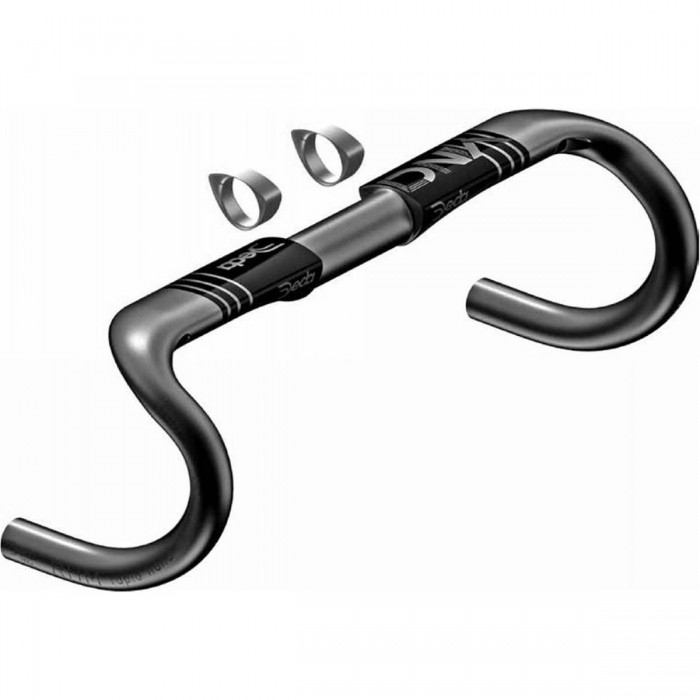 DEDA Road Vinci Carbon Handlebar 31.8x400mm RHM, DCR Compatible, Polish on Black - 1