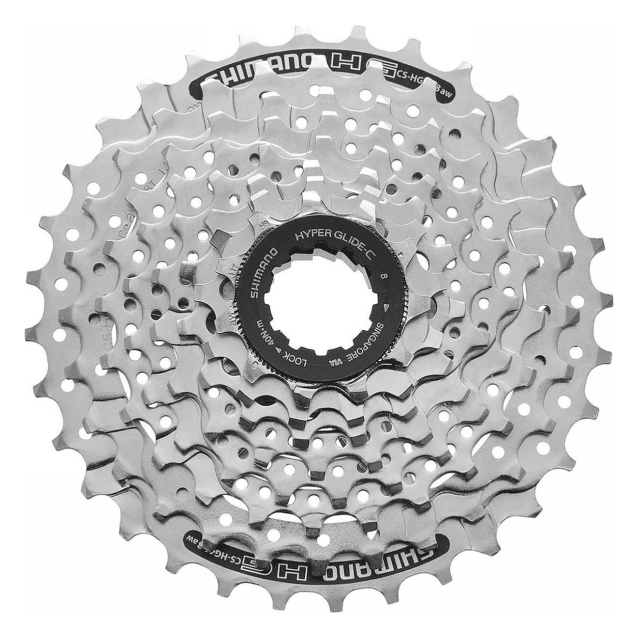 Cassetta Shimano Acera 8V CS-HG41 11-30 Hyperglide - Tecnologia HYPERGLIDE per Cambiata Veloce e Precisa - 1 - Cassette - 452466