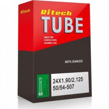 Ritech 24x1.90/2.125 Inner Tube with 35mm Valve - Quality for Bicycles - 1