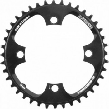 MTB Kranz 38D Snaggletooth 104BCD aus schwarzem Aluminium für 11/12 Gänge - Antifall-Technologie - 1