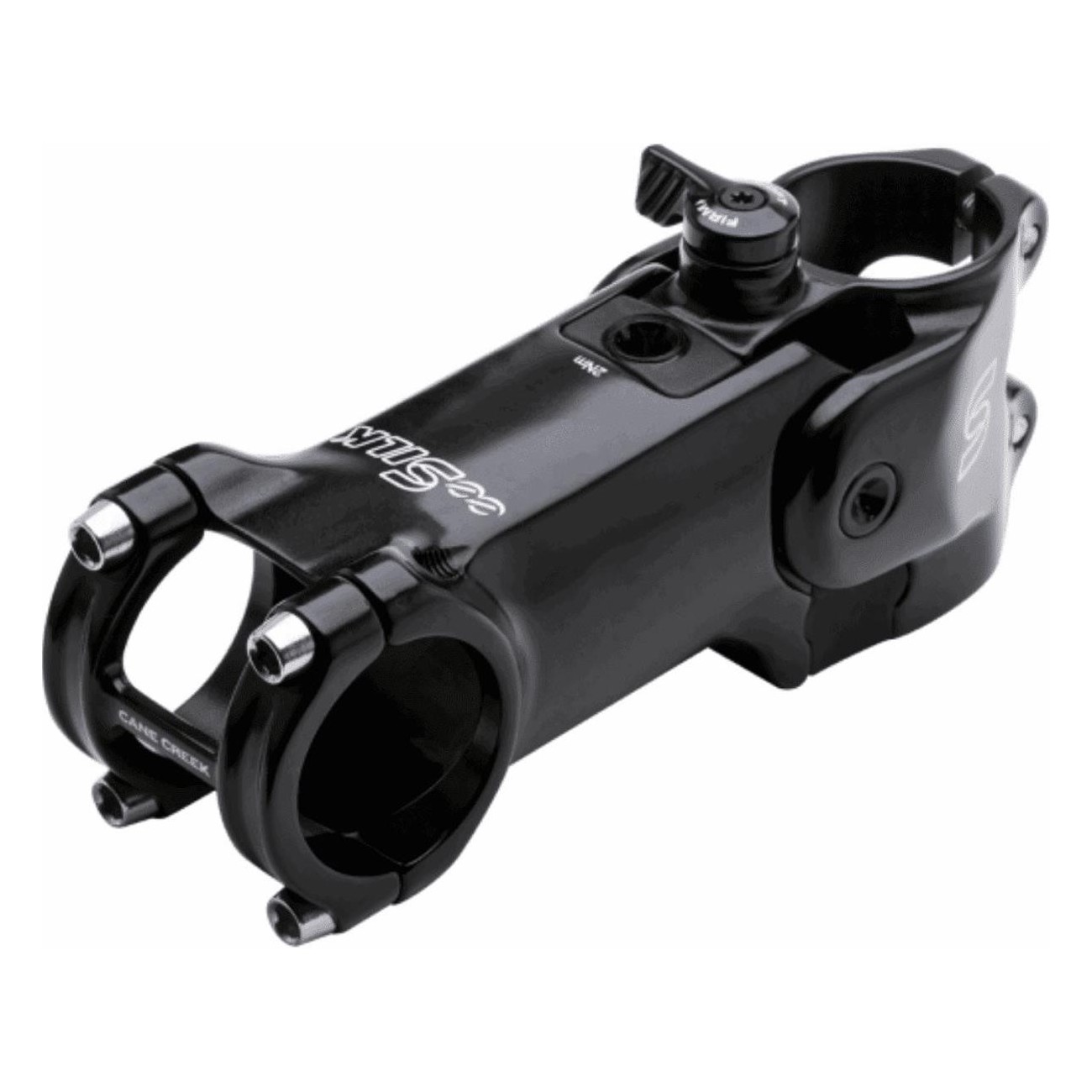 Gravel Handlebar Stem eesilk 80mm -6° Black Aluminum Ø31.8mm with Vibration Absorption - 1