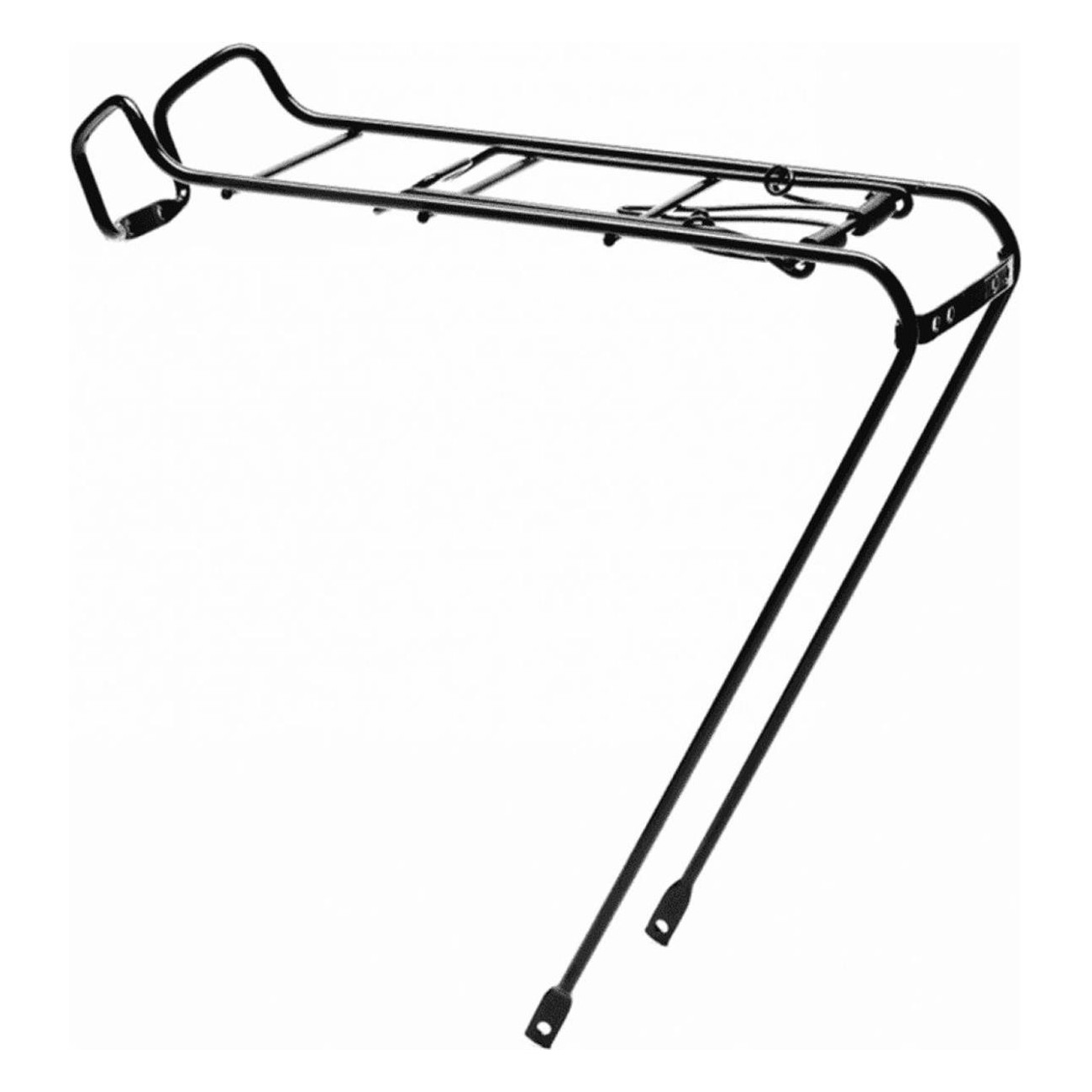 24' Black Steel Rear Rack with Spring for MTB and City Bikes - 1