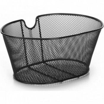 Black Wire Front Basket in Coated Iron 30x38x18 cm for Bicycle - 1