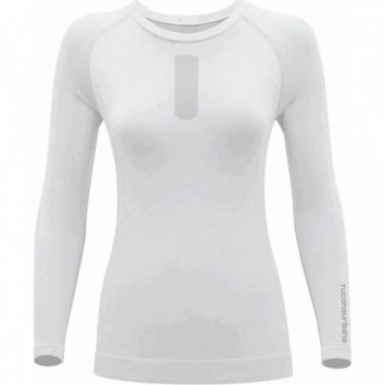 T-shirt Technique Seamless Femme Blanche - Taille M-L, Manches Longues - 1