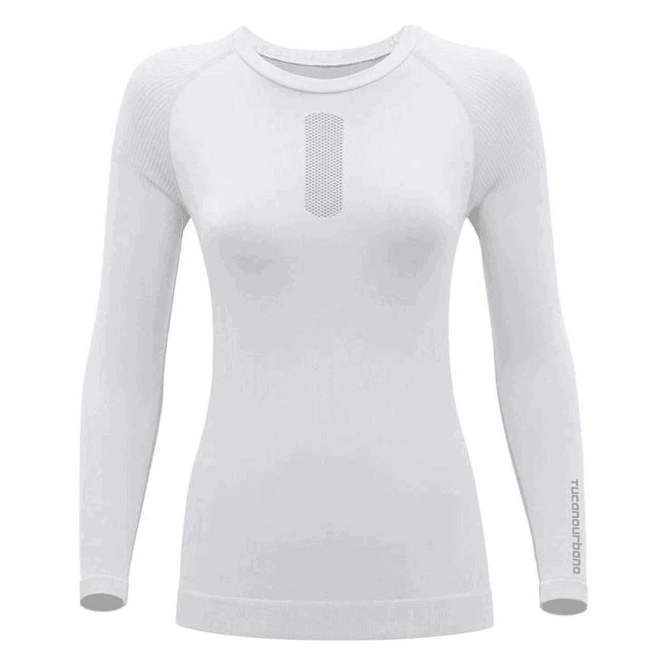 T-shirt Technique Seamless Femme Blanche - Taille M-L, Manches Longues - 1