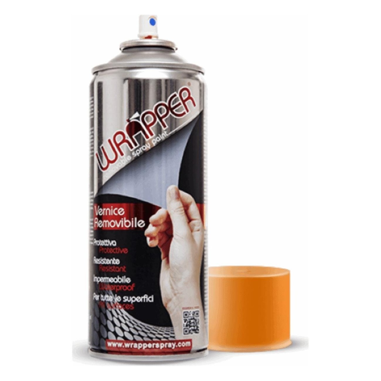 Peinture Spray Amovible Wrapper Fluo Orange 400ml - Film Protecteur - 1