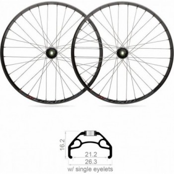 Black Rock 29' MTB Wheelset with Shimano 10V Hub and 32 Spokes - 1