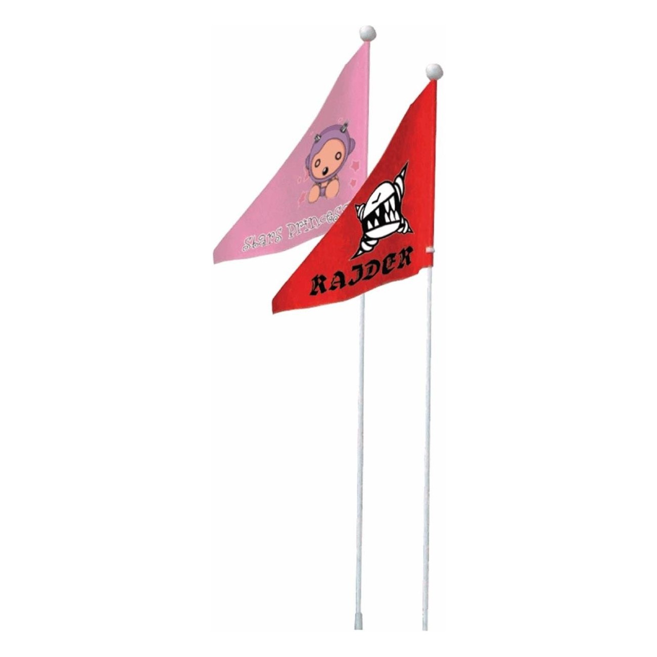 Drapeau de Signalisation Rose pour Vélo Junior avec Mât Métallique MVTEK - 1