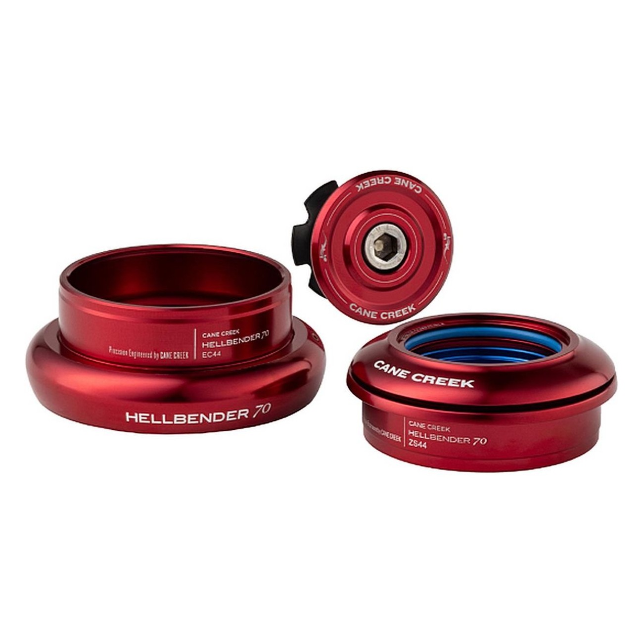 Hellbender 70 Tapered Steuersatz ZS44/28.6 EC44/40 - Rot - 1