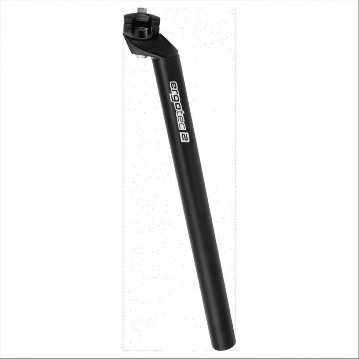 Tija de MTB Ergotec de Aluminio Negra 31.6mm x 350mm - Ligera y Resistente - 1