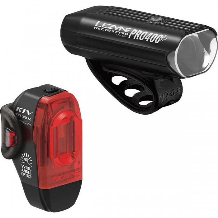 Hecto Pro StVZO 400+ & KTV Drive StVZO Black Y17 Bike Light Set - 1