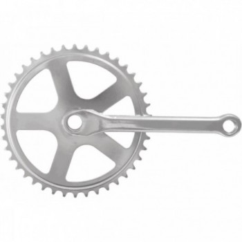 Urban City Crankset 46D 165mm Silver Steel for Bicycle - 1