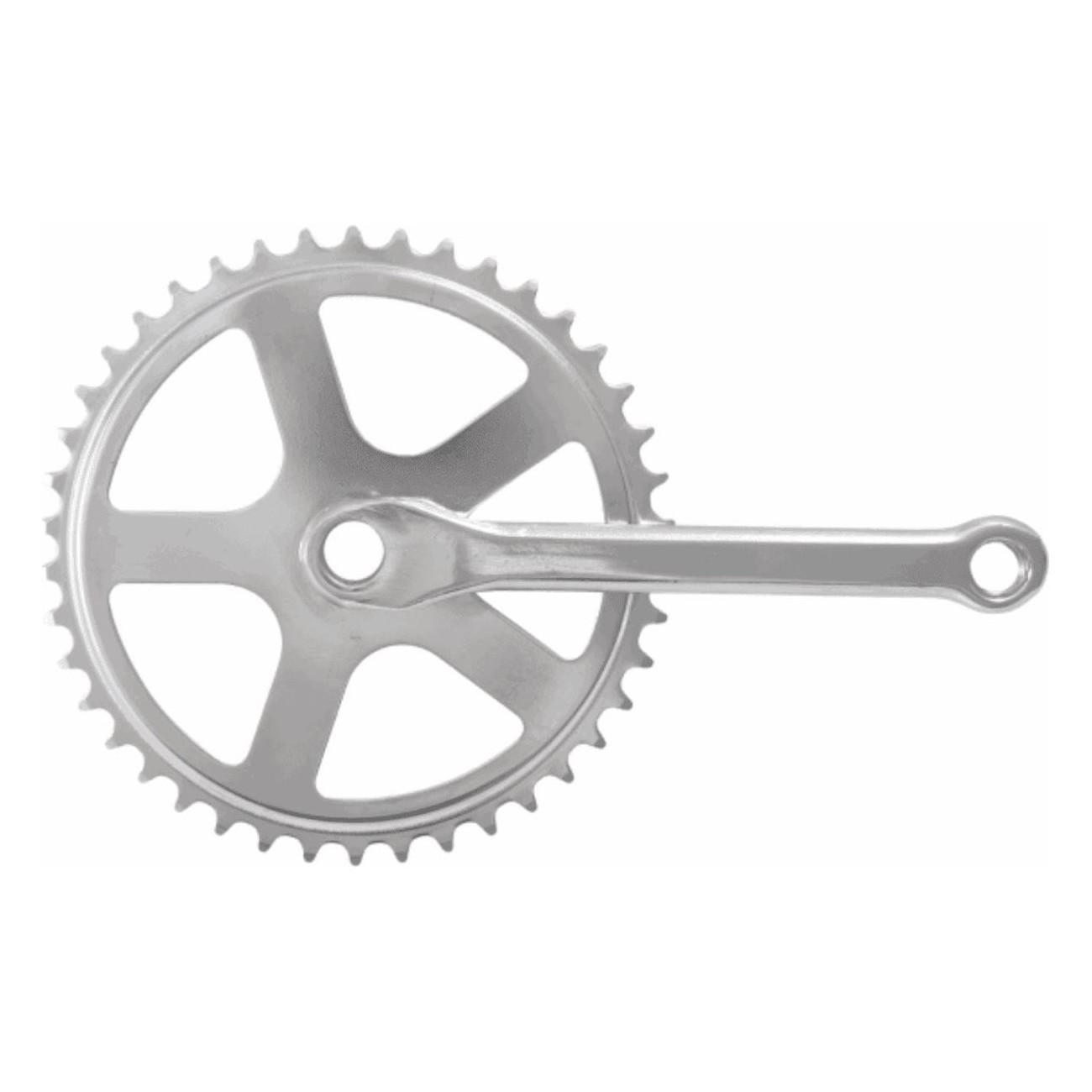 Urban City Crankset 46D 165mm Silver Steel for Bicycle - 1