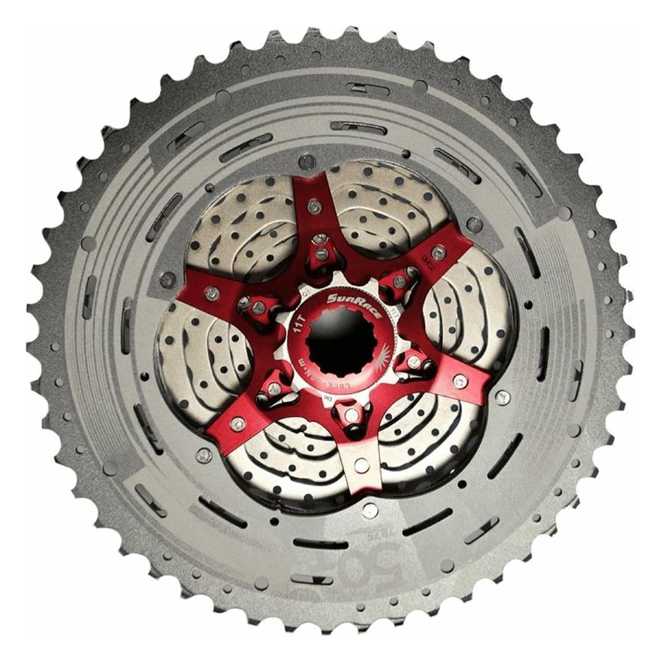 Cassetta MTB 11V 11/51 Denti in Alluminio Argento SUNRACE Compatibile Shimano 529g - 1 - Cassette - 4711264330210