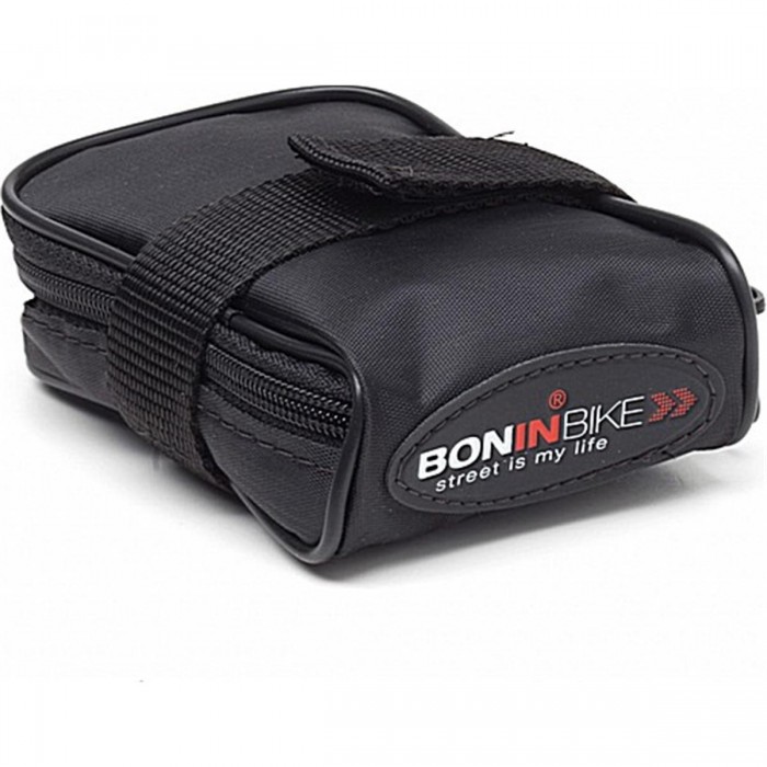 Borsa Sottosella Porta Camera d'Aria MTB Boninbike in Poliestere Nero 12x9x4 cm - 1 - Borse e bauletti - 8051772127671