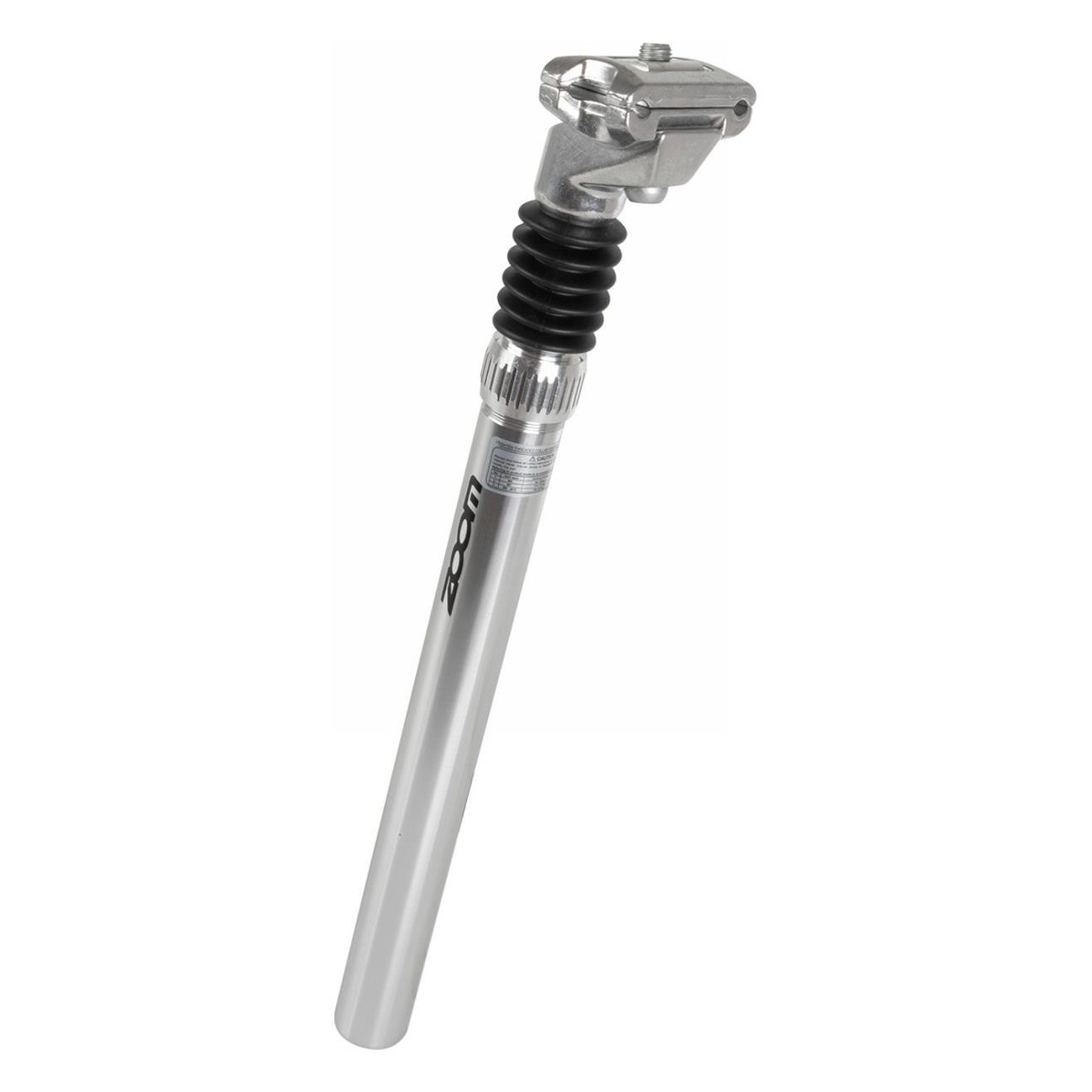 Silver Aluminum Zoom Seatpost 350x25.4 mm with Scale and Adjustable Spring - 1