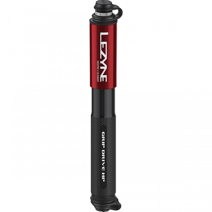 Lezyne Grip Drive HP Handpumpe Rot Klein - Hochdruck für Fahrrad - 1