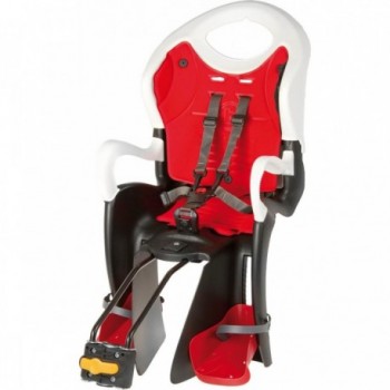 Rear Bike Seat for Kids Black/White Fix B with Quick Mounting - 1