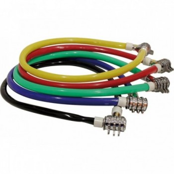 MVTEK Cable Lock with Combination, 6mm x 580mm, Assorted Colors - 1