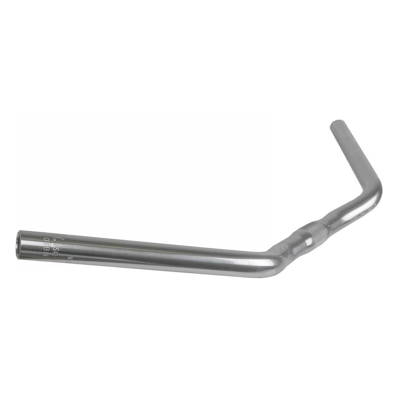 Aluminium Silber gebogener Lenker für Mountainbike und Trekkingrad, 590mm - 1