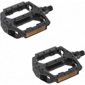 Black Aluminum BMX Pedals 108x100 mm with 1/2'' Thread - 1