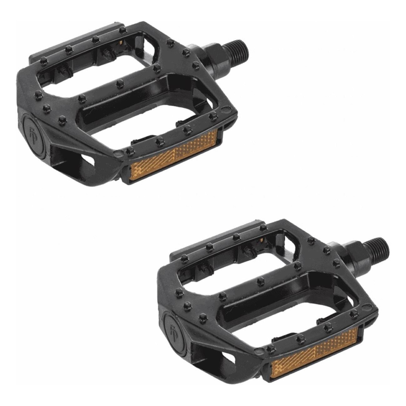 Black Aluminum BMX Pedals 108x100 mm with 1/2'' Thread - 1