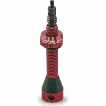 40mm Red Aluminum Tubeless Valve with Double O-Ring - 1