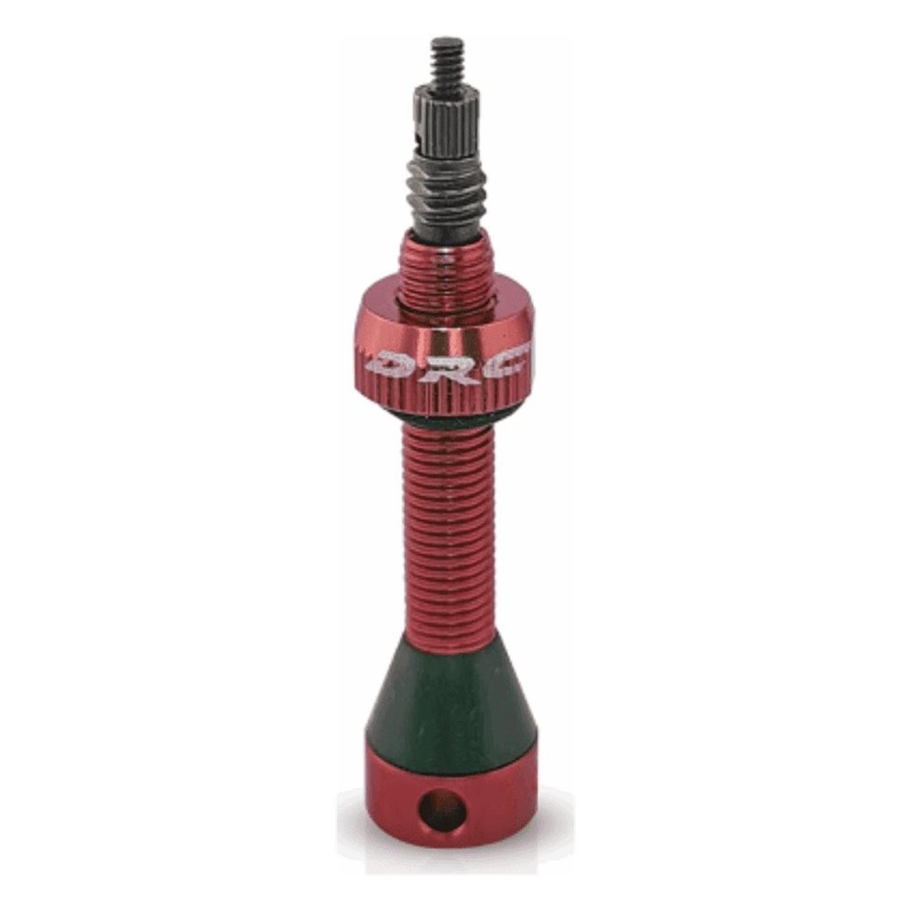 40mm Red Aluminum Tubeless Valve with Double O-Ring - 1