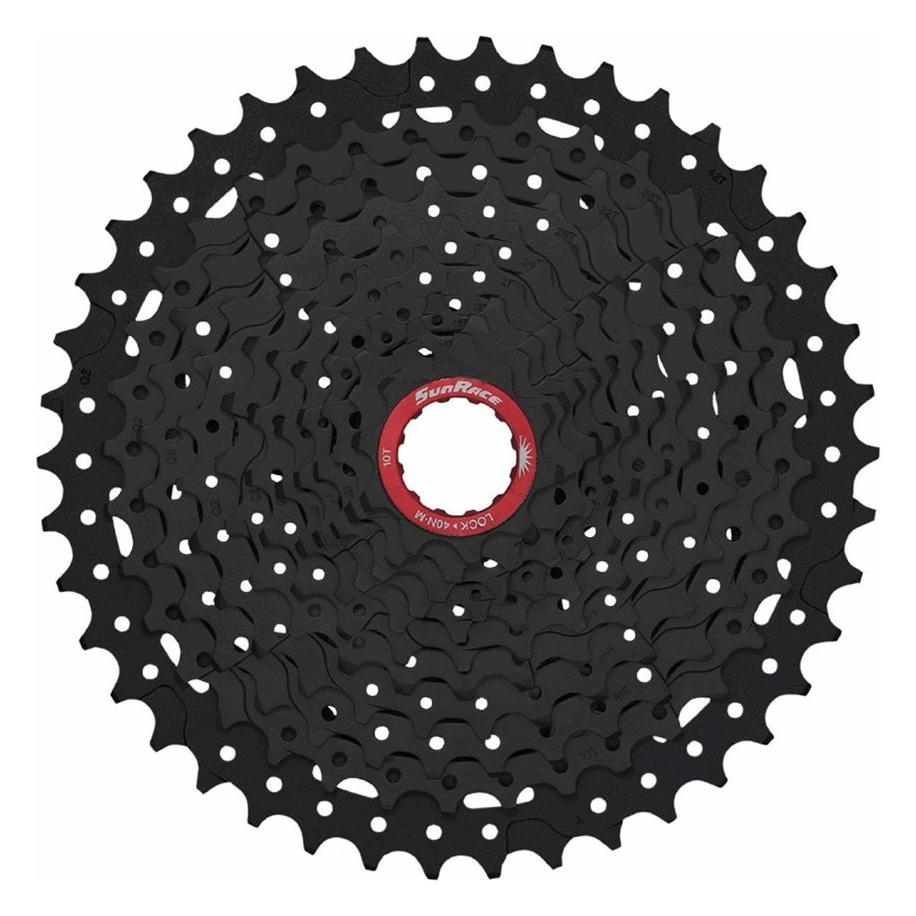 MTB Cassette 11V 10-42 Teeth Black Aluminum for SRAM Body - Lightweight & Durable - 1