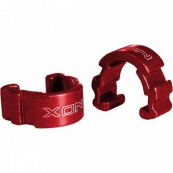 Red 6061 T6 Aluminum Cable Stops with XON Logo - Pack of 6 Pieces - 1