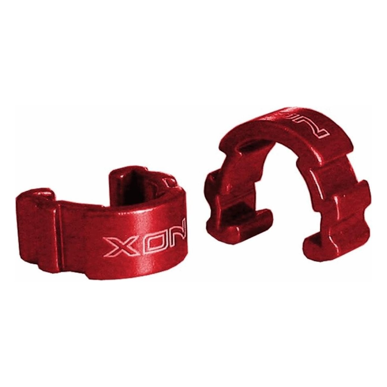 Red 6061 T6 Aluminum Cable Stops with XON Logo - Pack of 6 Pieces - 1