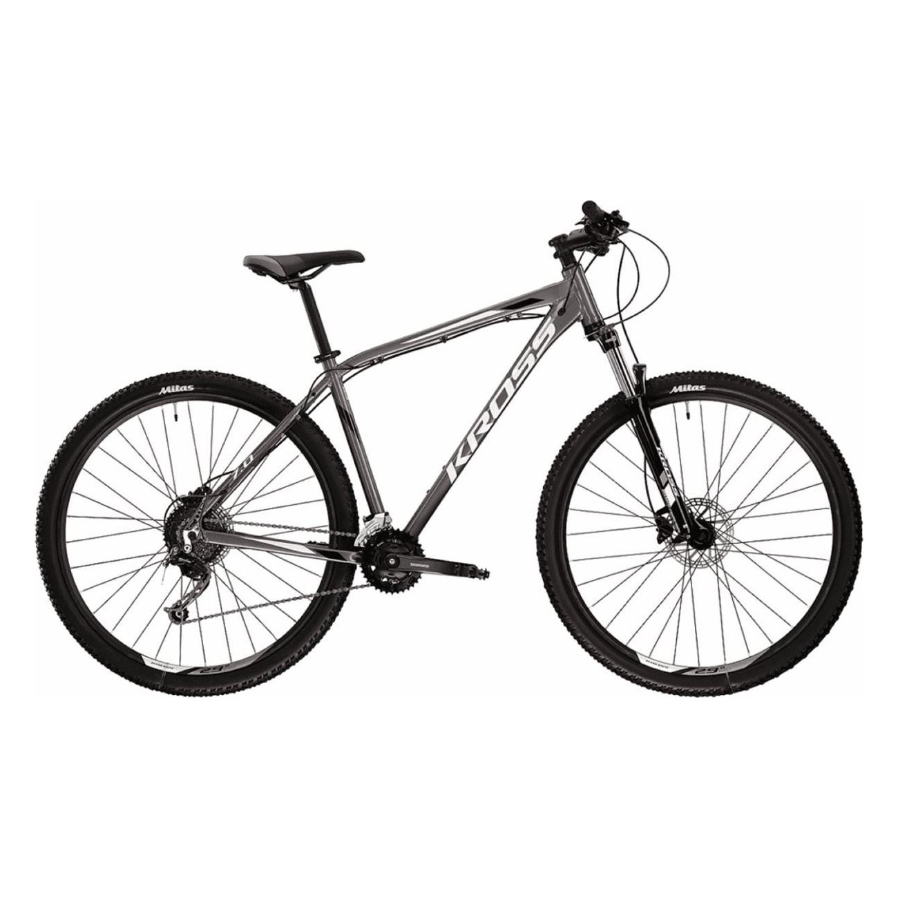 Bicicleta de Montaña KROSS Hexagon 7.0 Hombre 29' Gris/Blanco/Negro XL - 1