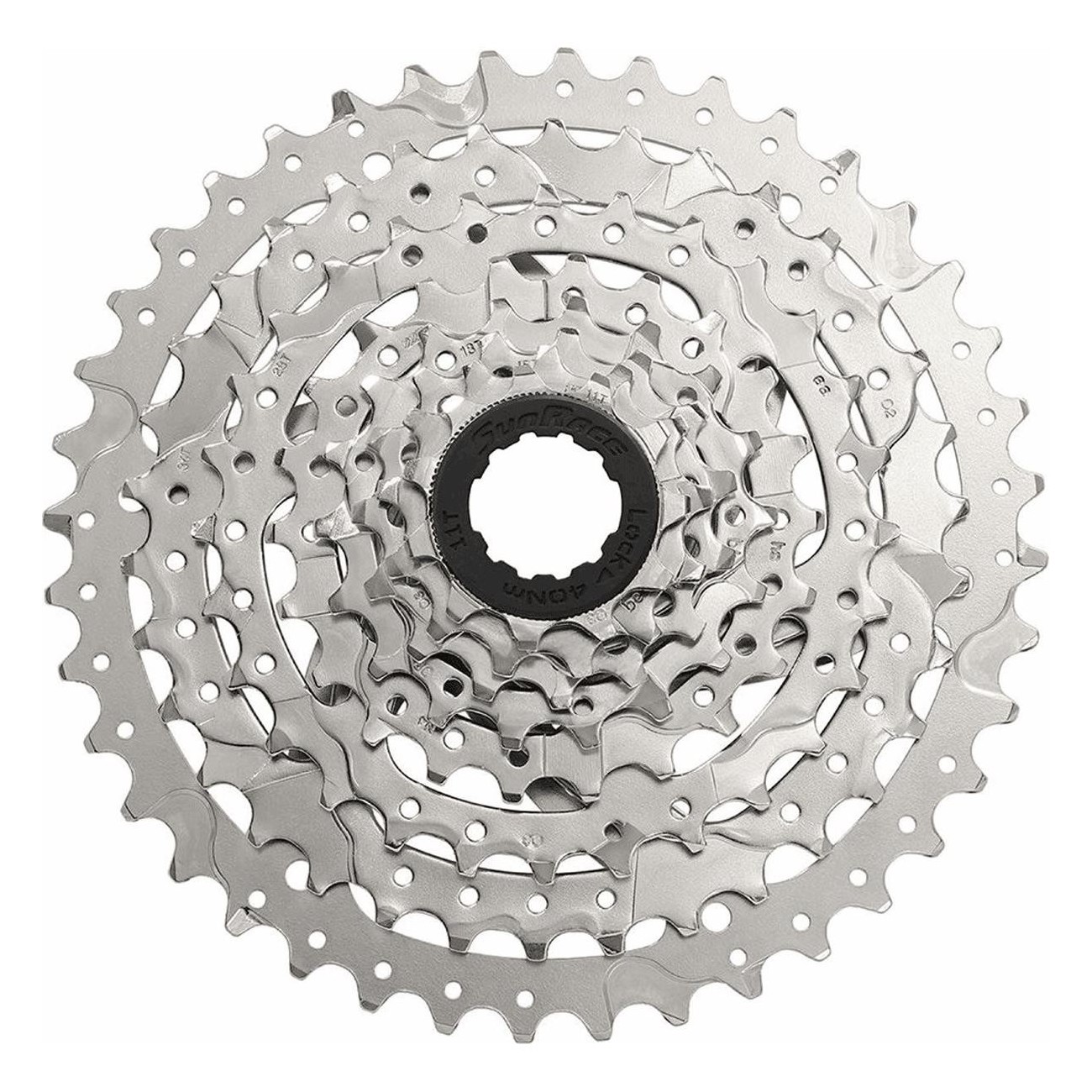 Cassette 8V 11-42T Nickel Argent pour Shimano - 506g SUNRACE - 1