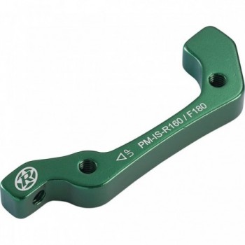 IS-PM Brake Disc Adapter Green for 180mm Front and 160mm Rear Wheel - 1